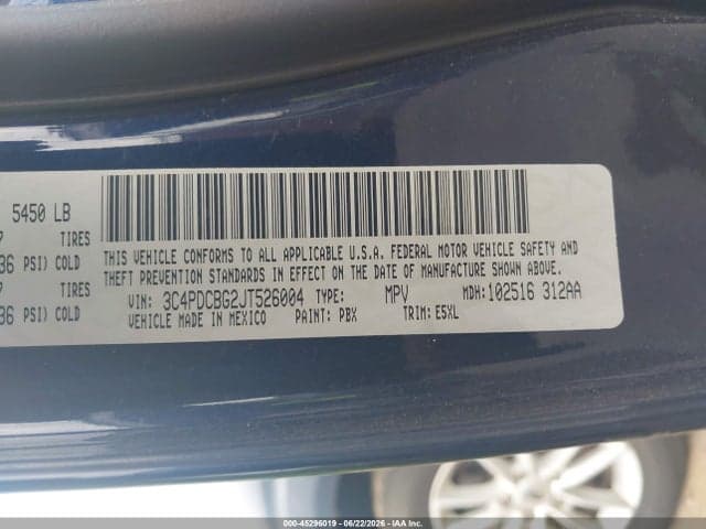 2018 DODGE JOURNEY SXT 9