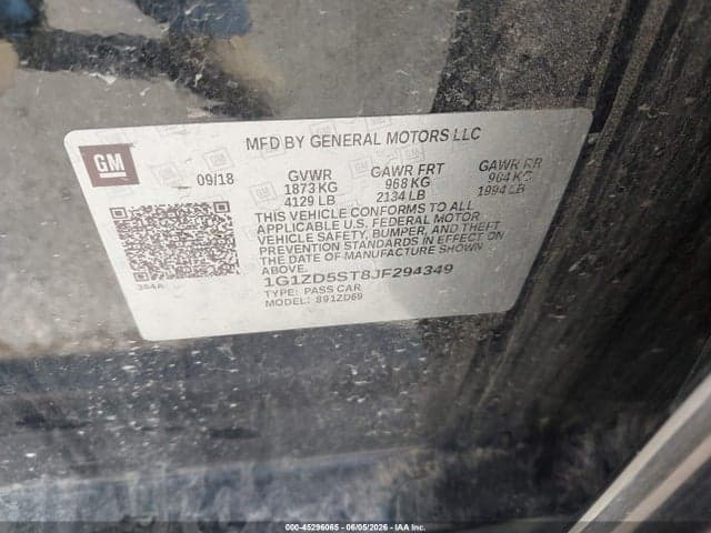 2018 CHEVROLET MALIBU LT 9