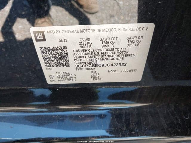 2018 CHEVROLET SILVERADO 1500 1LZ 9