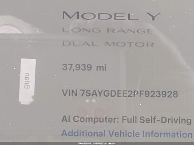2023 TESLA MODEL Y AWD/LONG RANGE DUAL MOTOR ALL-WHEEL DRIVE 8