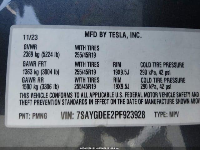 2023 TESLA MODEL Y AWD/LONG RANGE DUAL MOTOR ALL-WHEEL DRIVE 10