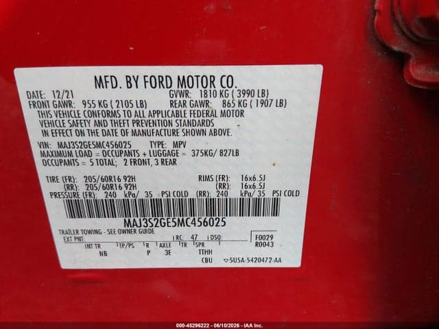 2021 FORD ECOSPORT SE 9