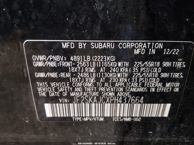 2023 SUBARU FORESTER SPORT 9