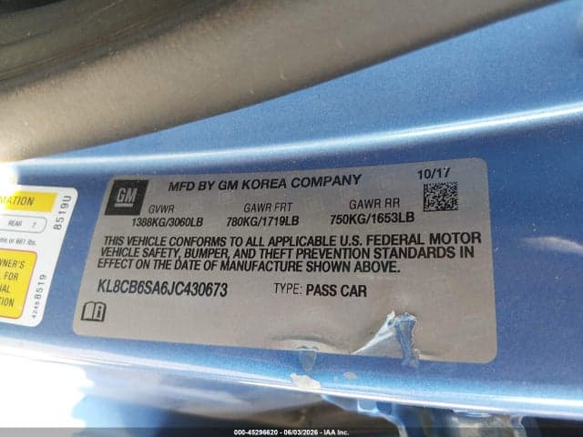 2018 CHEVROLET SPARK LS CVT 9