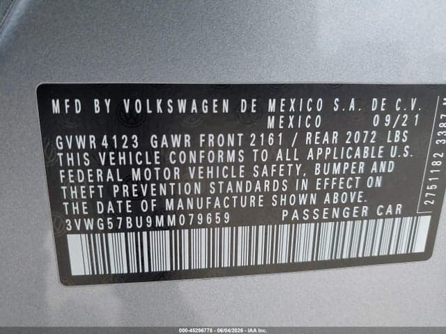 2021 VOLKSWAGEN JETTA 1.4T SEL PREMIUM 9