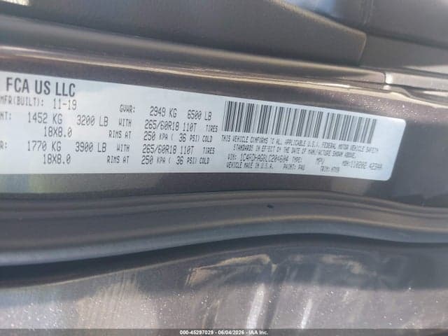 2020 DODGE DURANGO SXT RWD 9