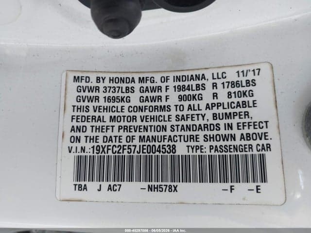2018 HONDA CIVIC LX 9