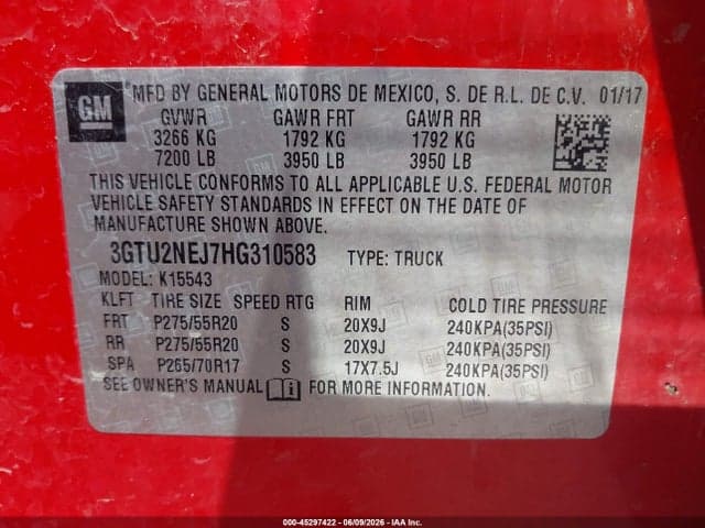 2017 GMC SIERRA 1500 SLT 9