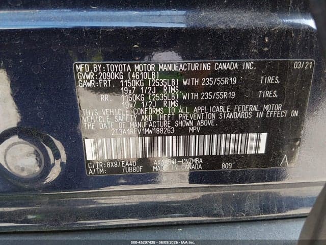 2021 TOYOTA RAV4 XLE PREMIUM 9