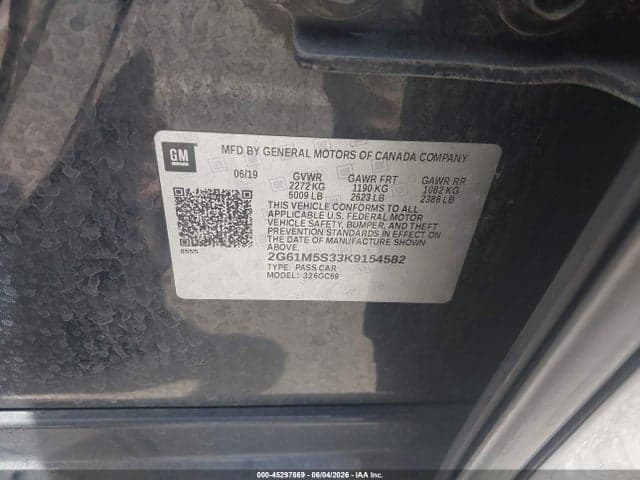 2019 CADILLAC XTS LUXURY 9
