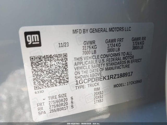 2024 CHEVROLET SILVERADO 1500 4WD SHORT BED CUSTOM 9