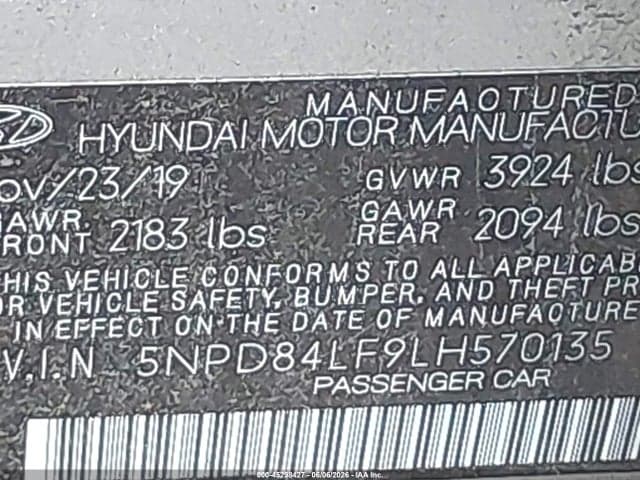 2020 HYUNDAI ELANTRA SEL 9