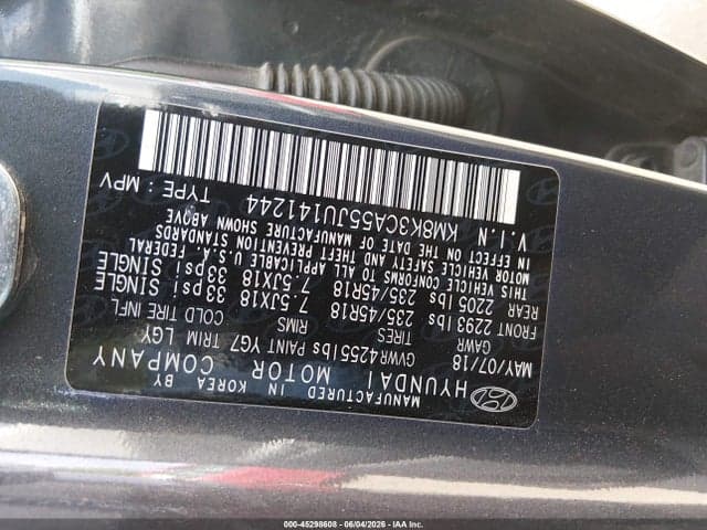 2018 HYUNDAI KONA LIMITED 10