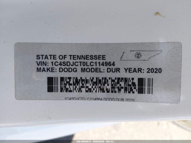 2020 DODGE DURANGO R/T 9