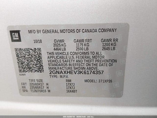 2019 CHEVROLET EQUINOX LS 9