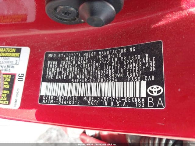 2018 TOYOTA COROLLA LE 9