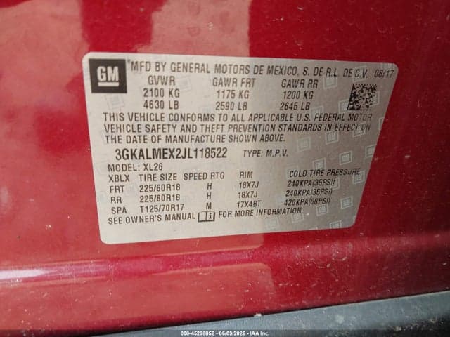 2018 GMC TERRAIN SLE 9