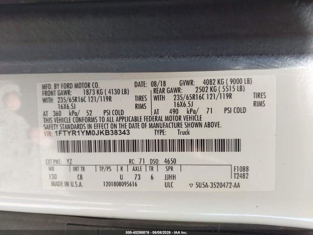 2018 FORD TRANSIT-250 9