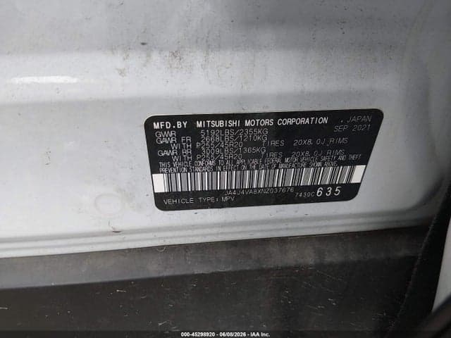 2022 MITSUBISHI OUTLANDER SEL 2.5 S-AWC/SEL LAUNCH EDITION S-AWC/SEL SPECIAL EDITION S-AWC 9