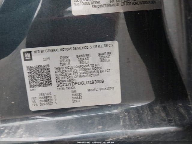 2020 CHEVROLET SILVERADO 1500 4WD STANDARD BED LT 9