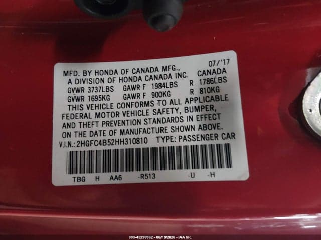 2017 HONDA CIVIC LX 9