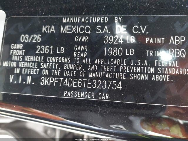 2026 KIA K4 LX 9