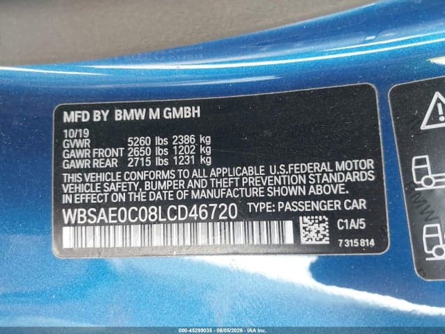 2020 BMW M8 COMPETITION 9