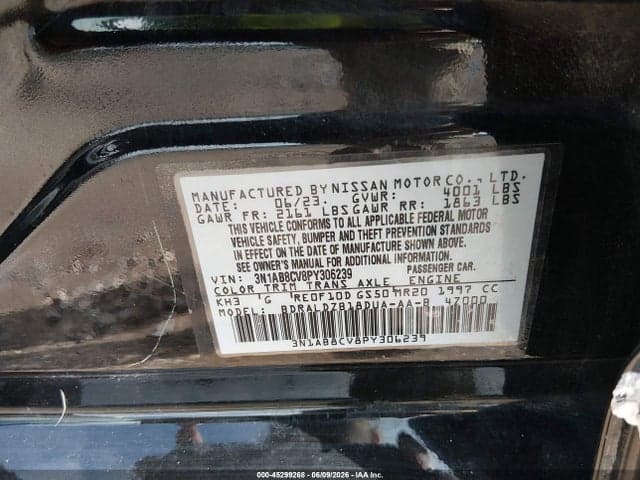 2023 NISSAN SENTRA SV XTRONIC CVT 9