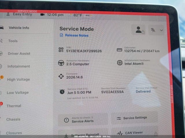 2019 TESLA MODEL 3 LONG RANGE/MID RANGE/STANDARD RANGE/STANDARD RANGE PLUS 7