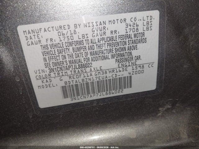 2018 NISSAN VERSA 1.6 SV 9