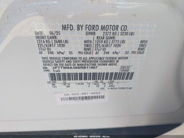 2025 FORD MAVERICK XL 9