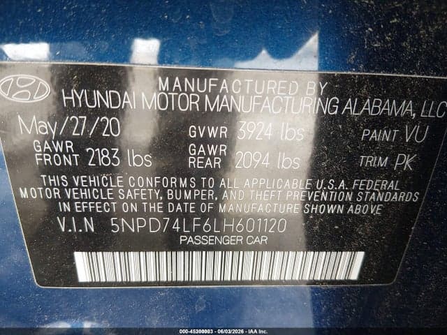 2020 HYUNDAI ELANTRA SE 9