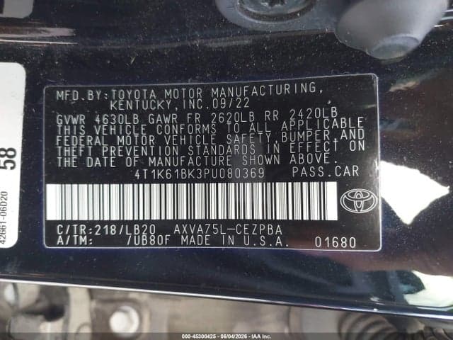 2023 TOYOTA CAMRY XSE AWD 9