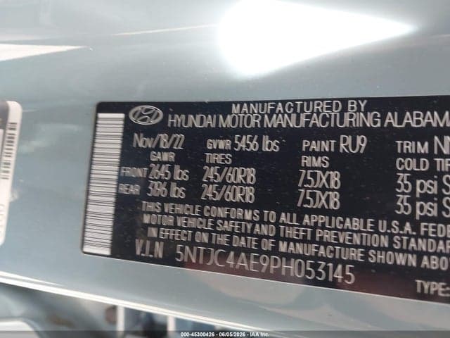 2023 HYUNDAI SANTA CRUZ SEL 9