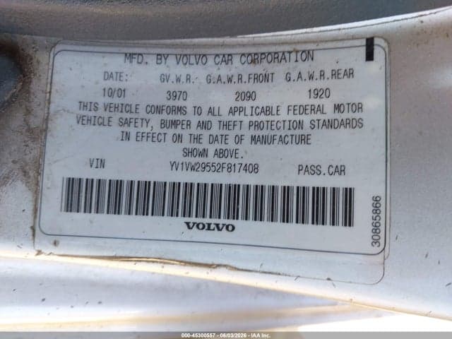 2002 VOLVO V40 A 9