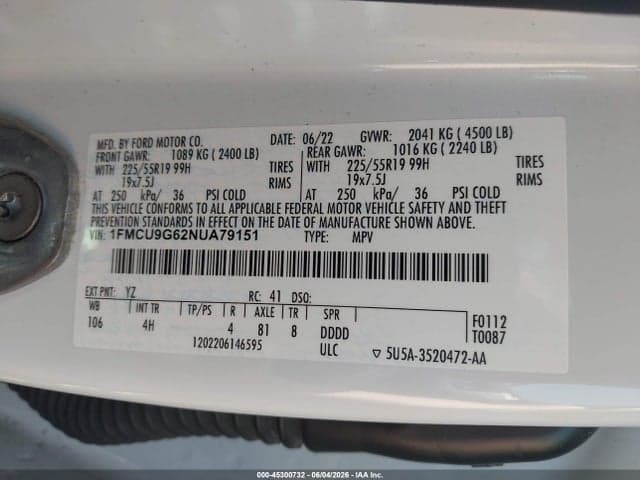 2022 FORD ESCAPE SE 9