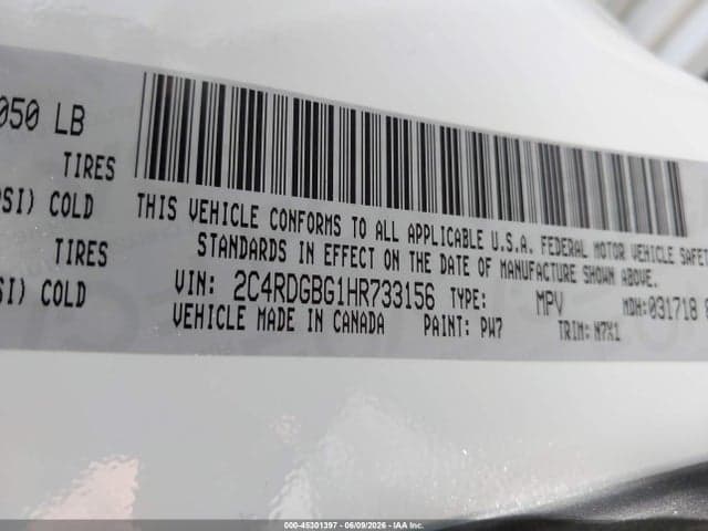 2017 DODGE GRAND CARAVAN SE PLUS 9