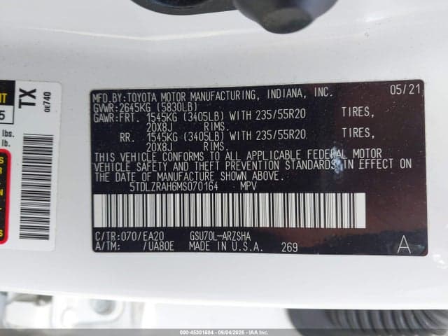 2021 TOYOTA HIGHLANDER XSE 9