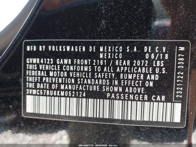 2019 VOLKSWAGEN JETTA 1.4T R-LINE/1.4T S/1.4T SE 9