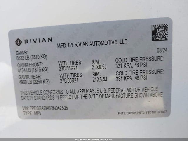 2024 RIVIAN R1S ADVENTURE QUAD MOTOR LARGE PACK 9