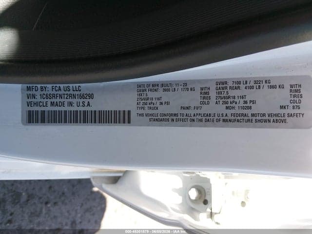2024 RAM 1500 TRADESMAN 4X4 6'4 BOX 9