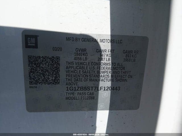 2020 CHEVROLET MALIBU FWD LS 9