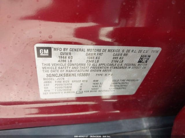 2017 CHEVROLET TRAX LS 9
