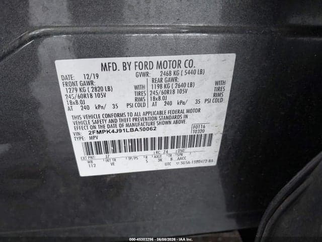 2020 FORD EDGE SEL 9