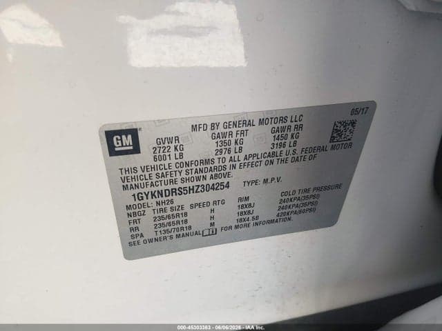 2017 CADILLAC XT5 LUXURY 10