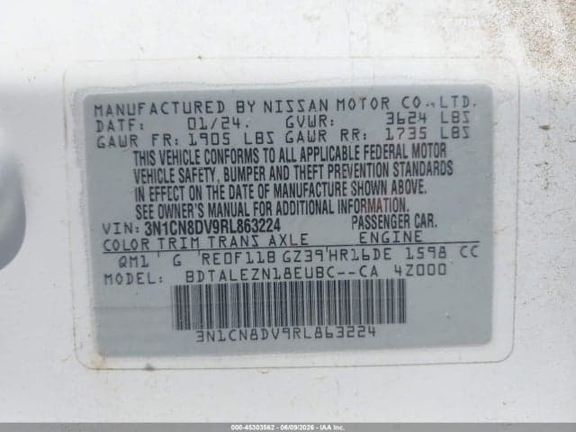 2024 NISSAN VERSA 1.6 S 9