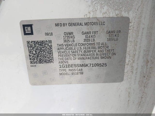 2019 CHEVROLET CRUZE LT 9