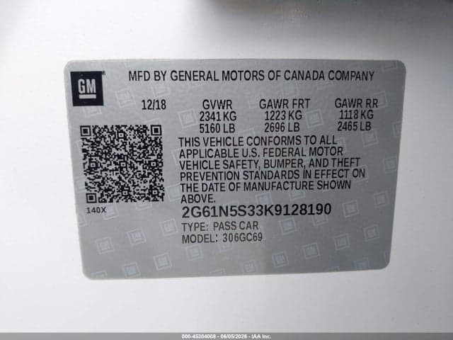 2019 CADILLAC XTS LUXURY 9