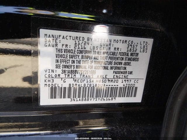 2025 NISSAN SENTRA S 9