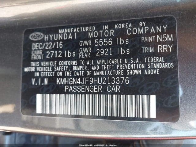 2017 GENESIS G80 5.0 9
